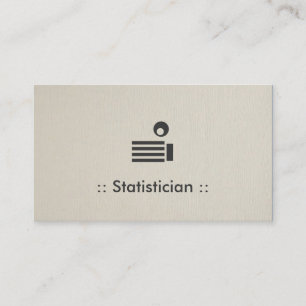 Statistician Simple Elegant Professional Business Card