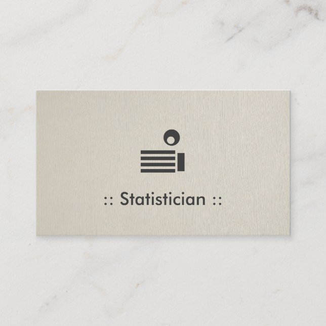 Statistician Simple Elegant Professional Business Card (Front)