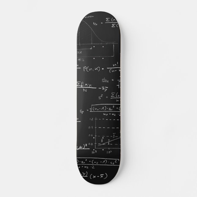 Statistics blackboard skateboard (Front)