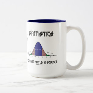 Statistics Both An Art & A Science (Bell Curve) Two-Tone Coffee Mug