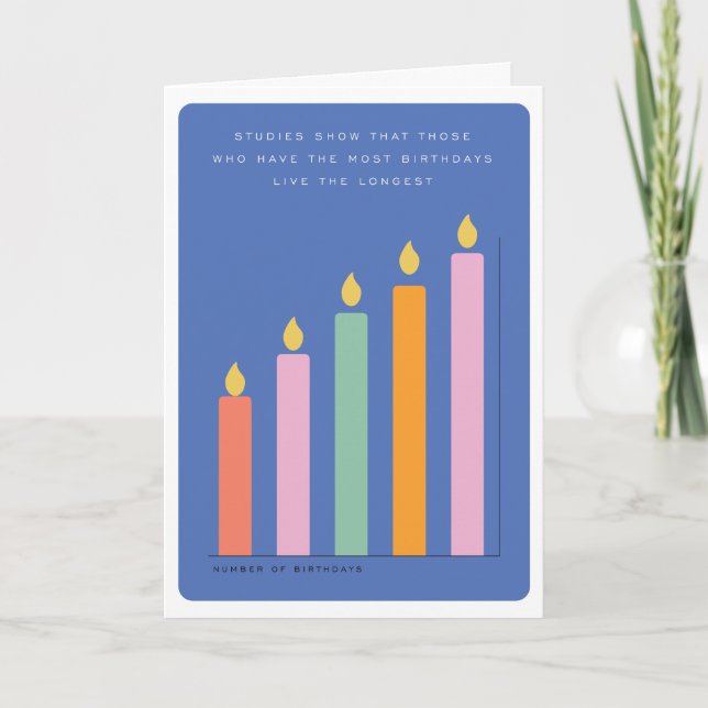 Statistics Chart Funny Birthday Greeting Card (Front)
