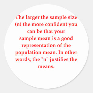 statistics classic round sticker
