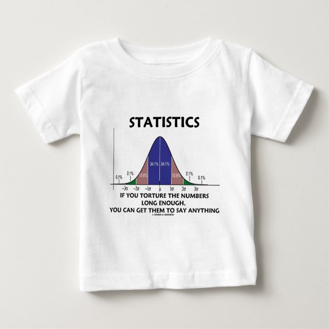 Statistics If You Torture The Numbers Long Enough Baby T-Shirt (Front)