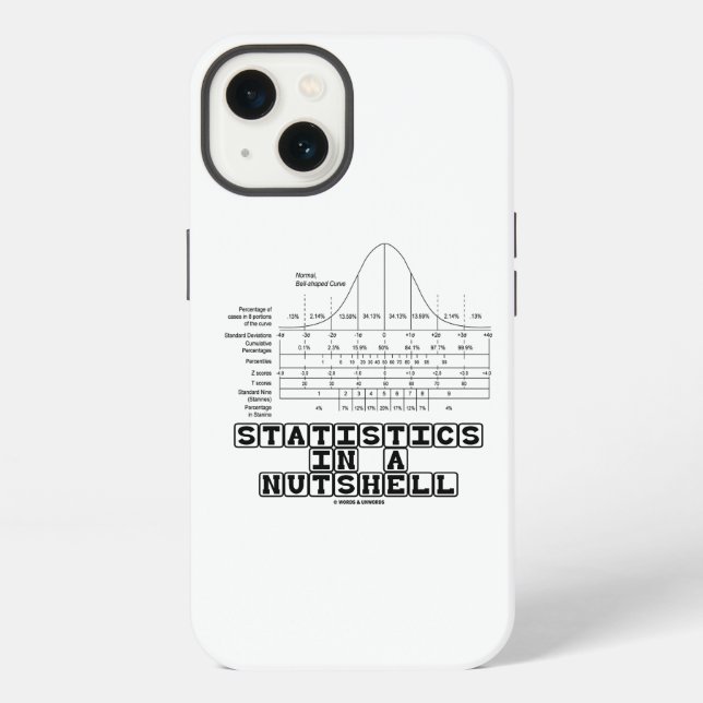 Statistics In A Nutshell Stats Cheat Sheet iPhone Case (Back)