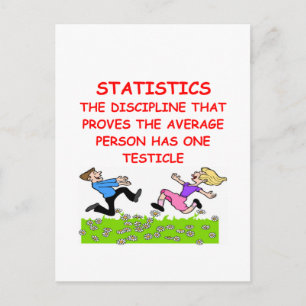 statistics joke postcard