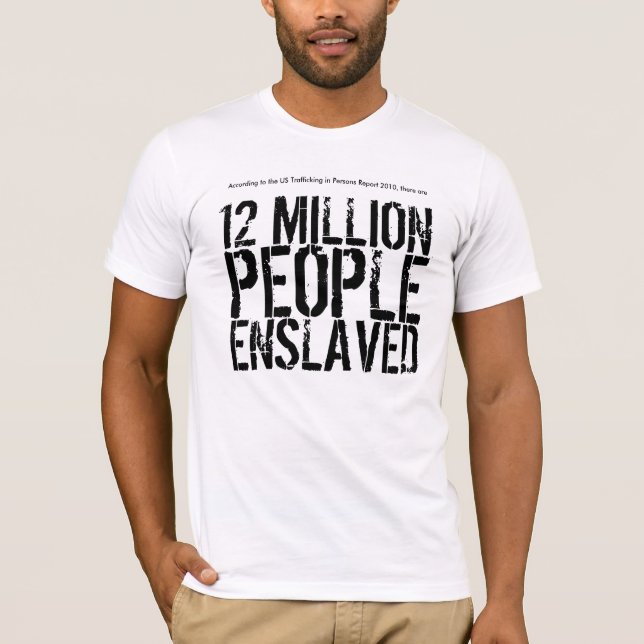 Statistics of Slavery t-shirt (men) (Front)