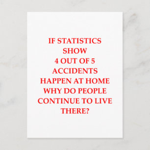 statistics postcard