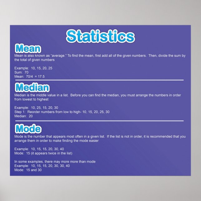 Statistics *UPDATED* Poster (Front)