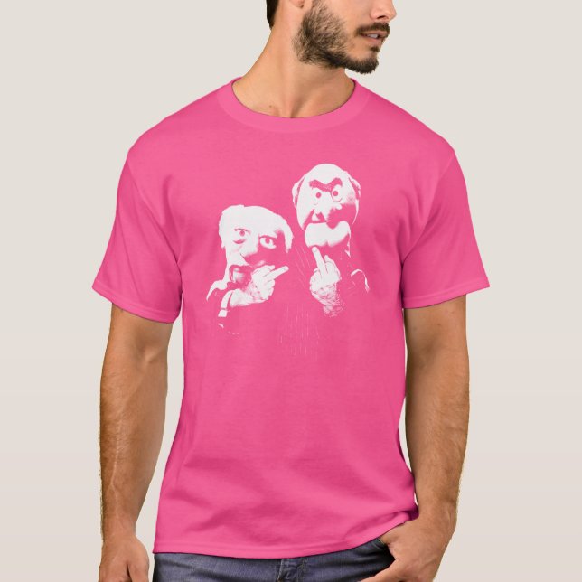 Statler and Waldorf Middle Finger gift T-Shirt (Front)
