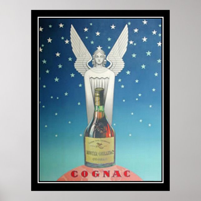 Statue and Art Deco Vintage Poster (Front)
