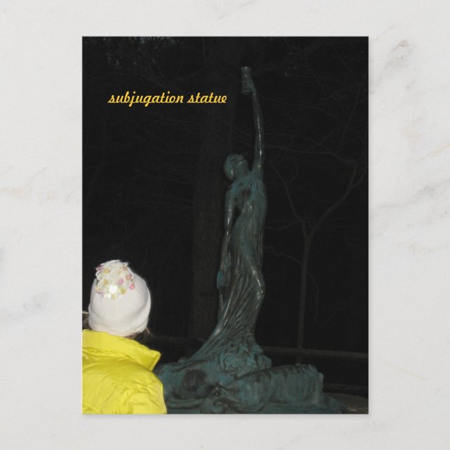 Statue at Turkey Run State Park Postcard (Front)