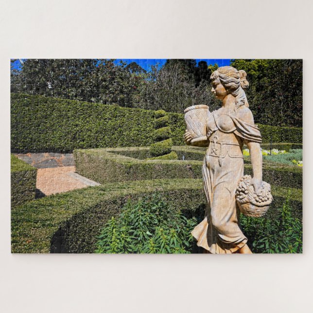 Statue in a Spring Garden Jigsaw Puzzle (Horizontal)