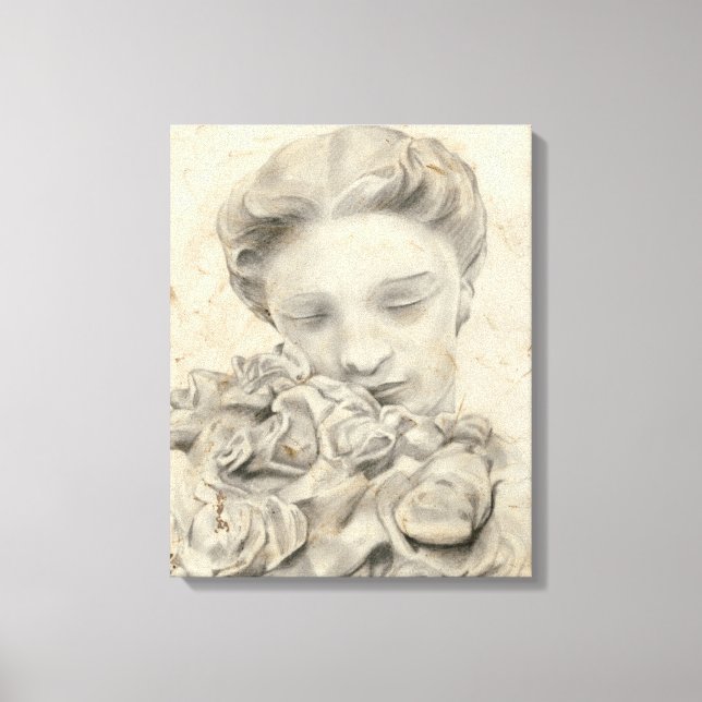 Statue in the Garden I Canvas Print (Front)