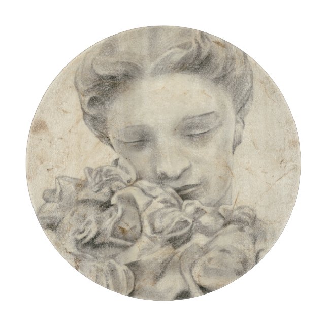 Statue in the Garden I Cutting Board (Front)