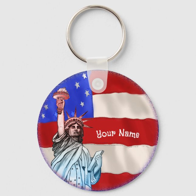 Statue Liberty Key Ring (Front)