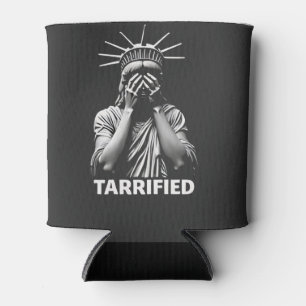 Statue Liberty New York America Tarrified  Can Cooler