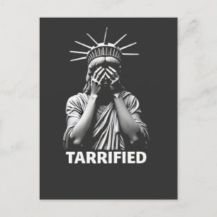 Statue Liberty New York America Tarrified Invitation Postcard