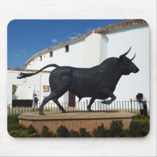 Statue of a bull in Ronda, Spain Mouse Pad