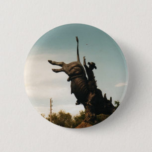 Statue of a bullrider(kkincade12) 6 cm round badge