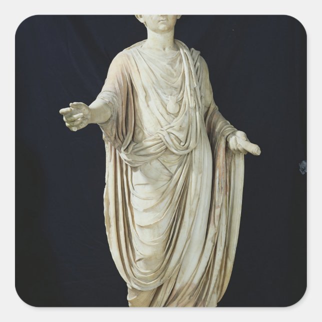 Statue of a Child Square Sticker (Front)