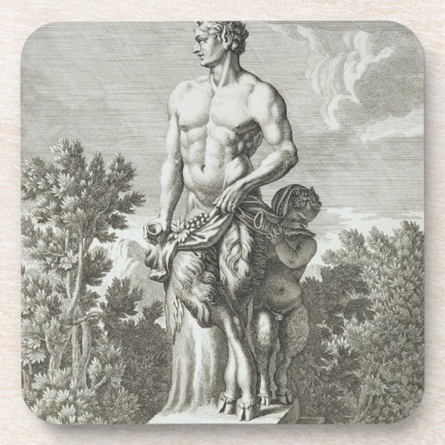 Statue of a Satyr at Versailles, 1675, from 'Vues Coaster (Front)