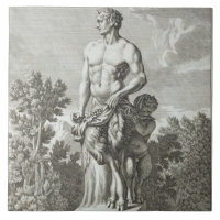 Statue of a Satyr at Versailles, 1675, from 'Vues