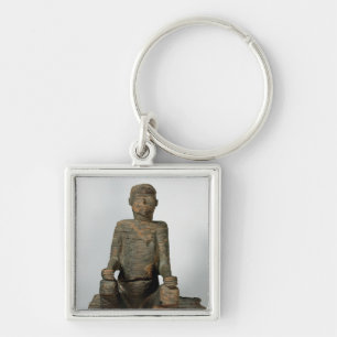 Statue of a seated man, Mbembe, Nigeria Key Ring