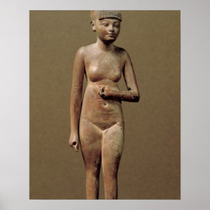 Statue of a young servant girl (wood) poster