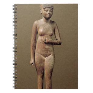 Statue of a young servant girl (wood) spiral notebook
