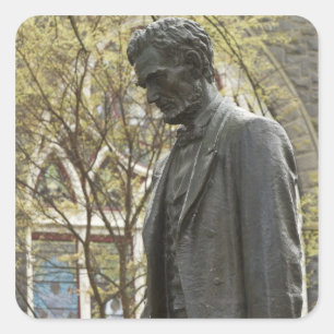 Statue of Abraham Lincoln, Portland, Oregon Square Sticker