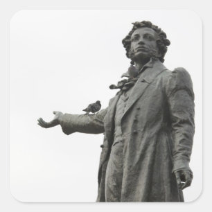 Statue of Alexander Pushkin, Saint Petersburg Square Sticker