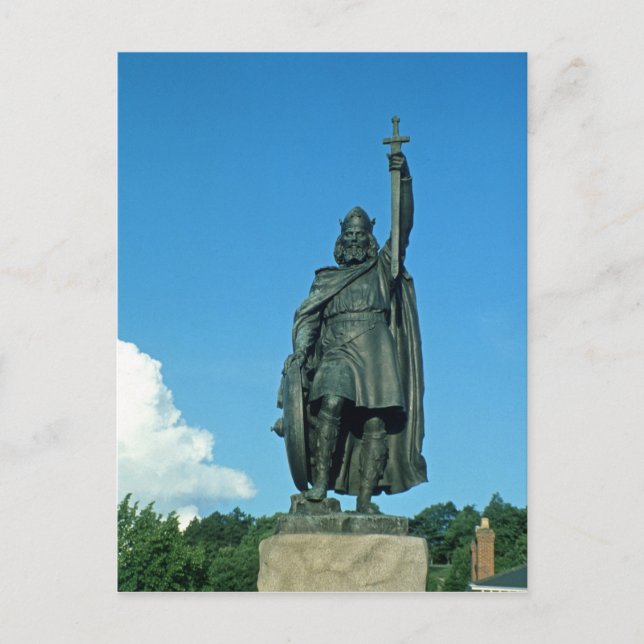Statue of Alfred the Great Postcard (Front)