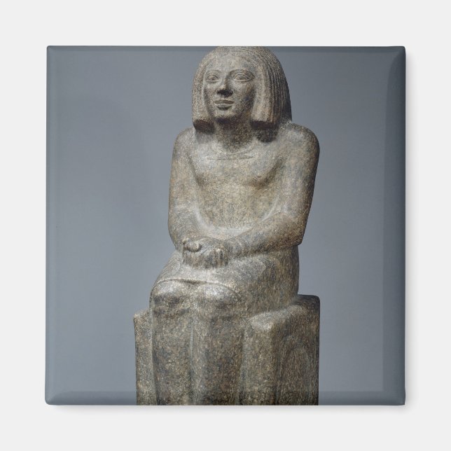 Statue of Ankh, Priest of Horus, Early Dynastic Pe Magnet (Front)