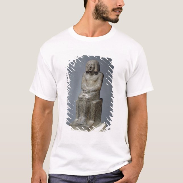 Statue of Ankh, Priest of Horus, Early Dynastic Pe T-Shirt (Front)