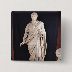 Statue of Caesar Augustus 15 Cm Square Badge
