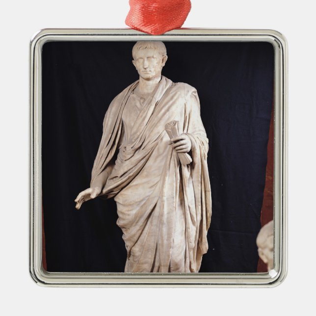 Statue of Caesar Augustus Metal Tree Decoration (Front)