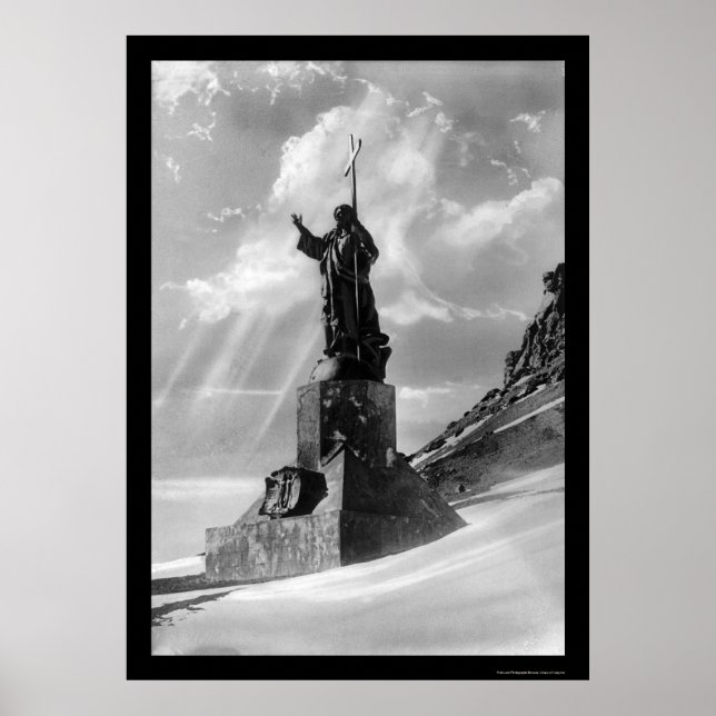 Statue of Christ in the Andes 1904 Poster (Front)