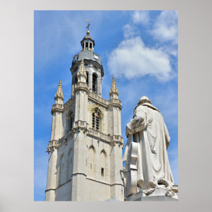 Statue of composer Adrien Francois Servais, Halle Poster