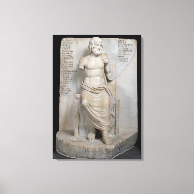 Statue of Euripides Canvas Print (Front)