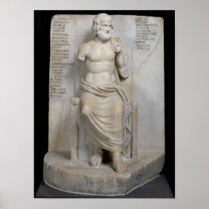 Statue of Euripides Poster