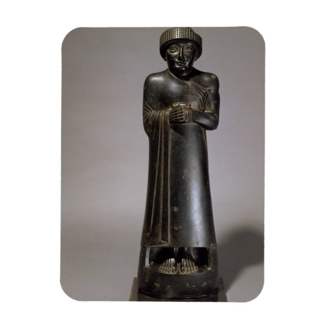 Statue of Gudea, Prince of Lagash, Neo-Sumerian, f Magnet (Vertical)