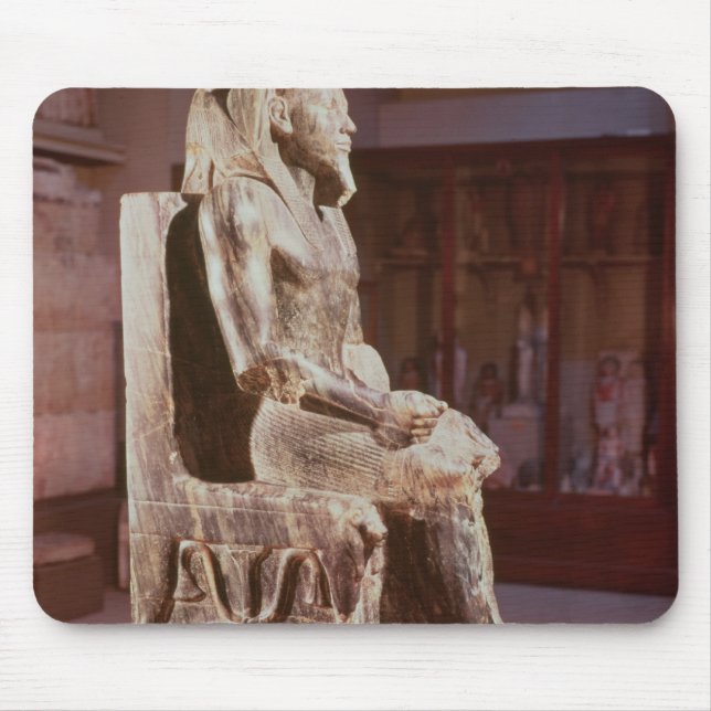 Statue of Khafre  enthroned Mouse Pad (Front)
