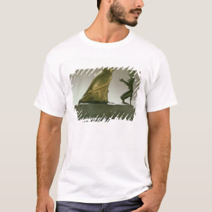 Statue of King Taharqa worshipping the falcon-god T-Shirt