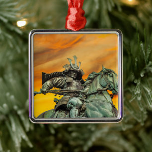 Statue of Kusunoki Masashige, Japan Metal Tree Decoration