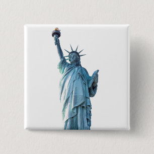 Statue of liberty 15 cm square badge