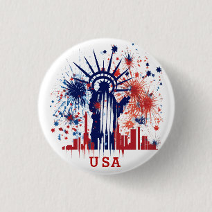 Statue of Liberty 3 Cm Round Badge