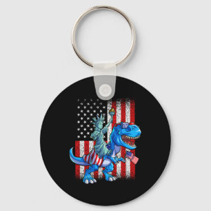 Statue Of Liberty 4th Of July Shirt Boys American Key Ring