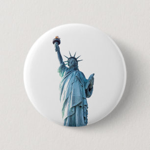 Statue of liberty 6 cm round badge