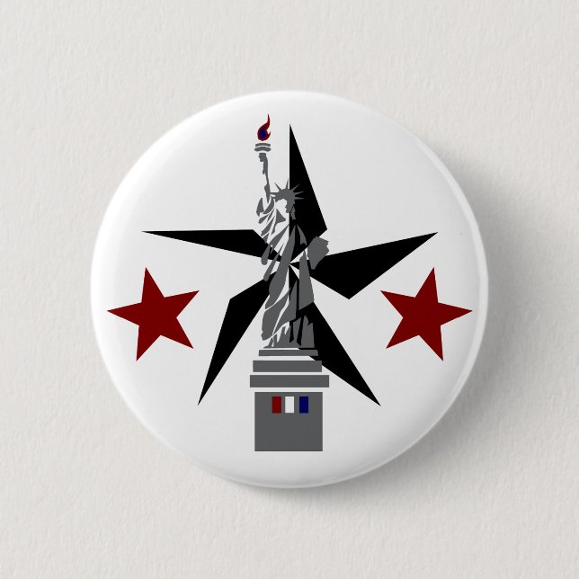statue of liberty 6 cm round badge (Front)