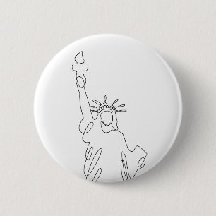 Statue of Liberty 6 Cm Round Badge